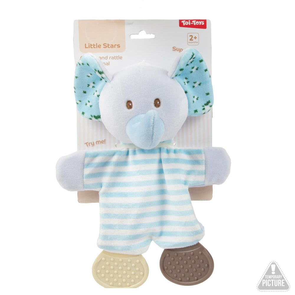 Toi-toys little stars baby knisperdoek+bijtring -soft- 3ass
