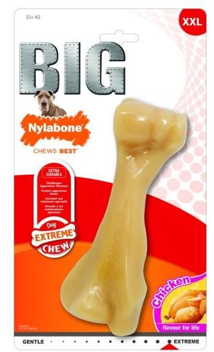 Nylabone power kauw harde bijters kipsmaak