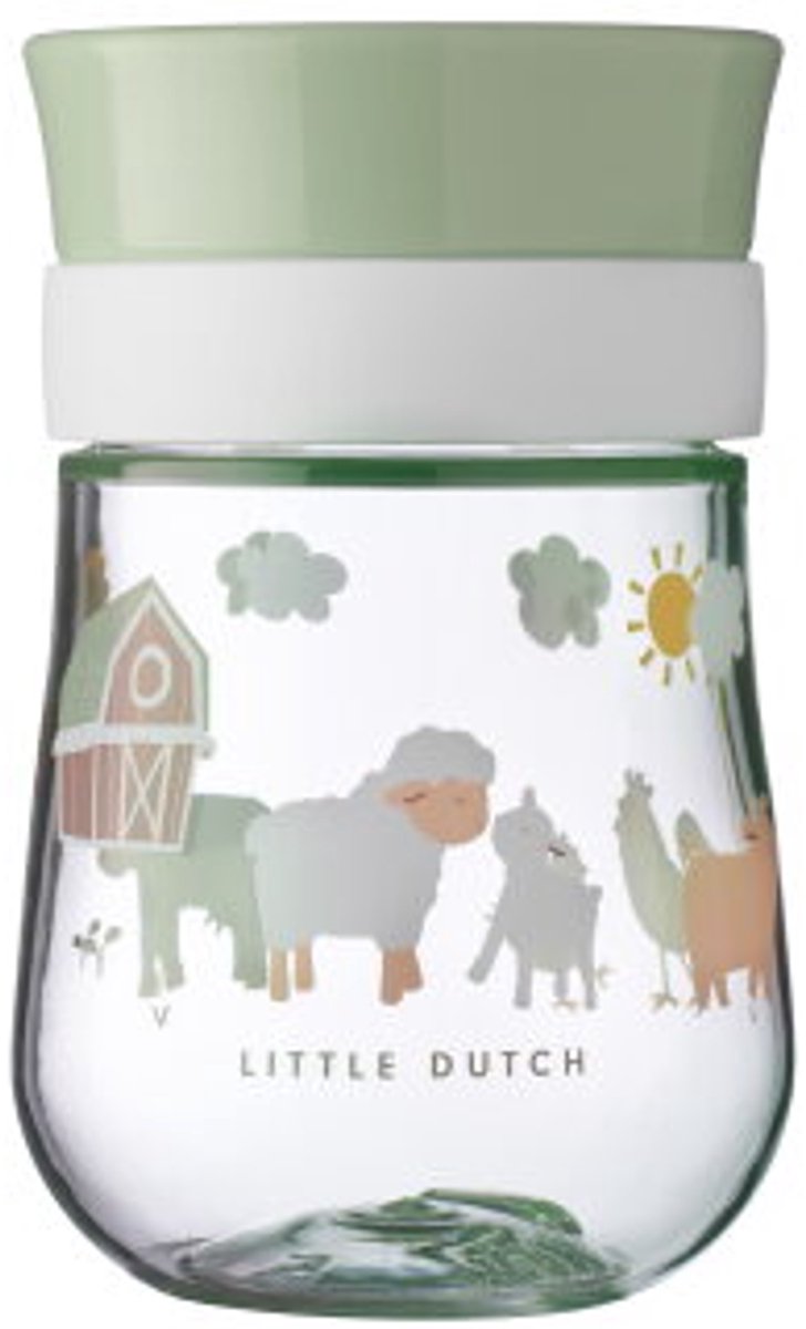 Mepal mio 360° oefenbeker little dutch - 300 ml - makkelijk vast te houden - kinderservies - little farm