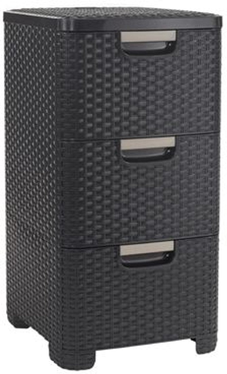 Curver style ladesysteem - 3x14 liter - antraciet