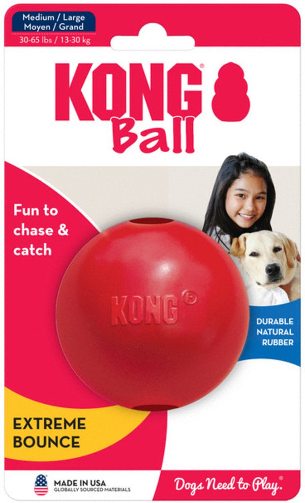 Kong bal medium - bal - diameter 8 cm - rood m