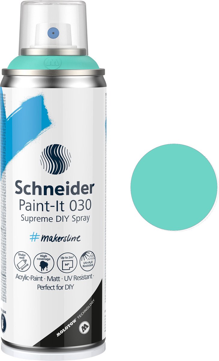 Schneider s-ml03050034 supreme diy spuitbus paint-it 030 turquoise 200ml