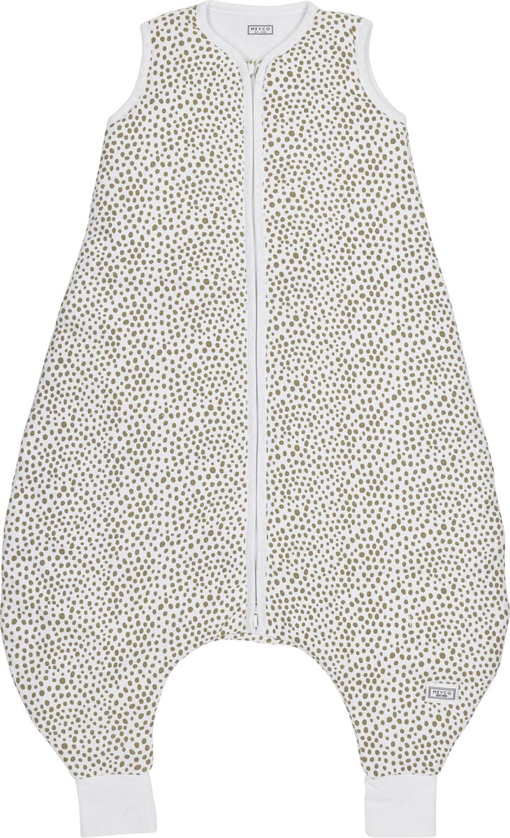 Meyco baby cheetah baby winter slaapoverall jumper - taupe - 80cm - 2.0 tog