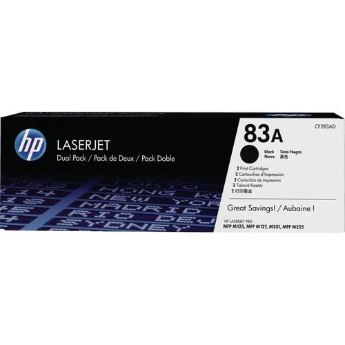Tonercartridge hp 83a origineel cf283ad zwart 2 stuks