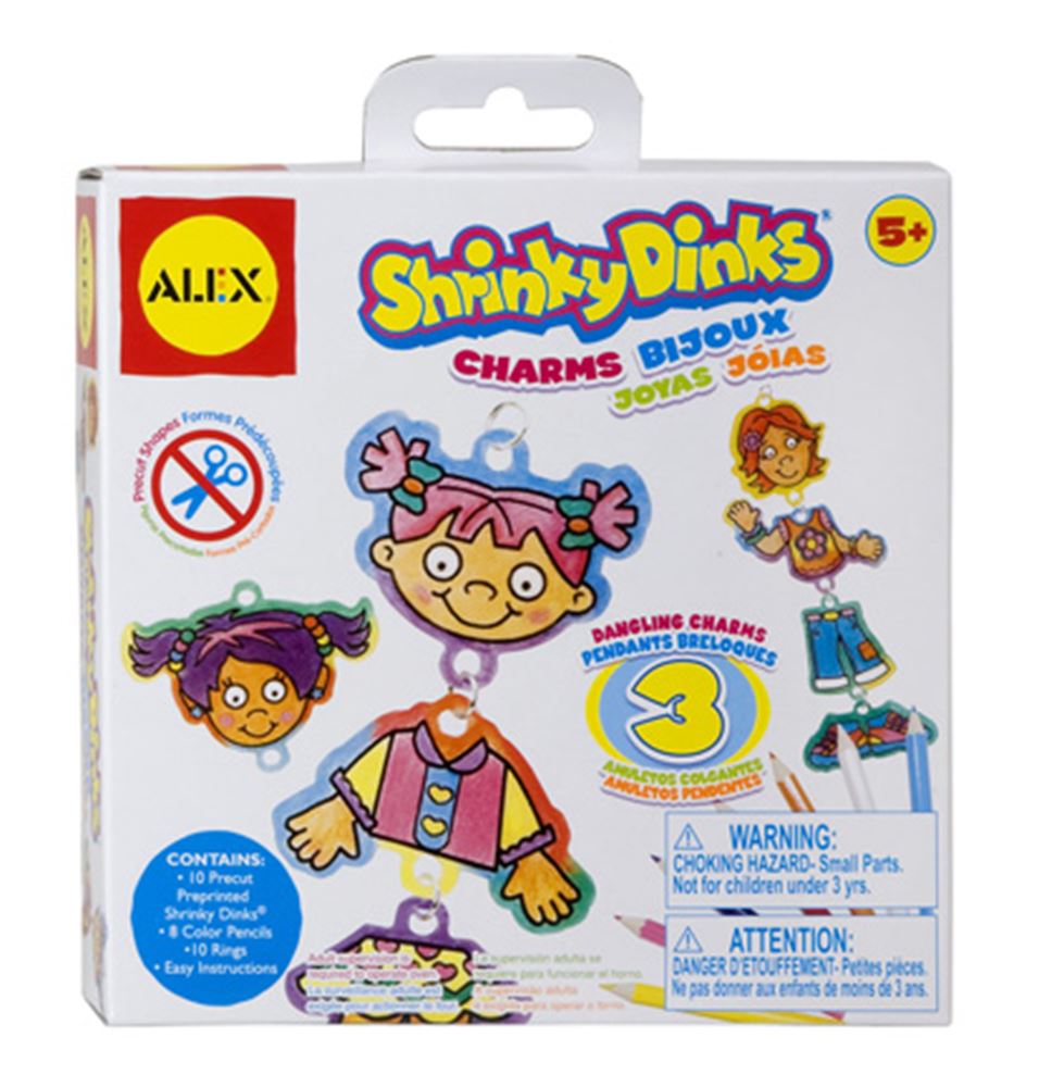 Shrinky dinks, 3 ass (6 st). 5+