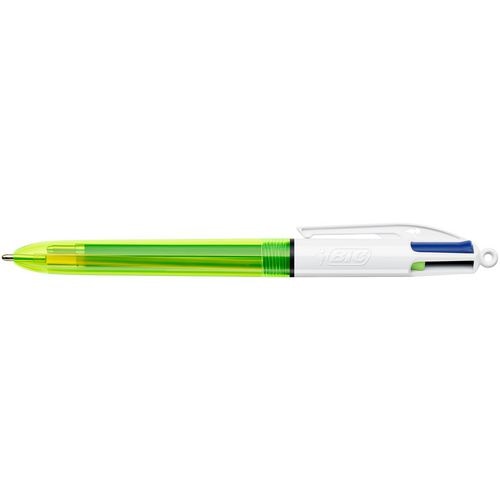 Balpen bic 4 colours fluo 0,42 mm kleurenassortiment