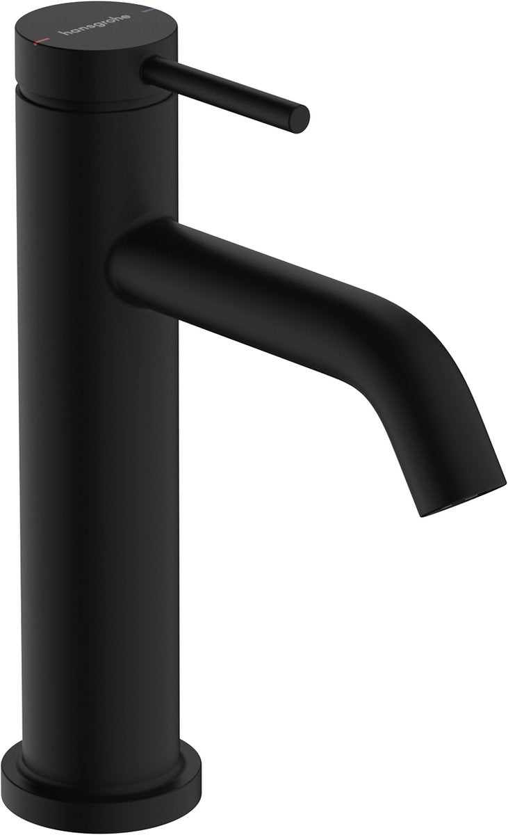 Hansgrohe tecturis s - wastafelkraan - ééngreeps bediening - met trekwaste - 110mm maat - mat zwart