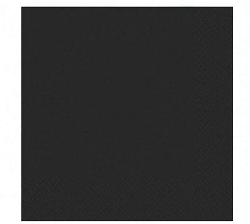Duni servetten black 3-laags 33x33