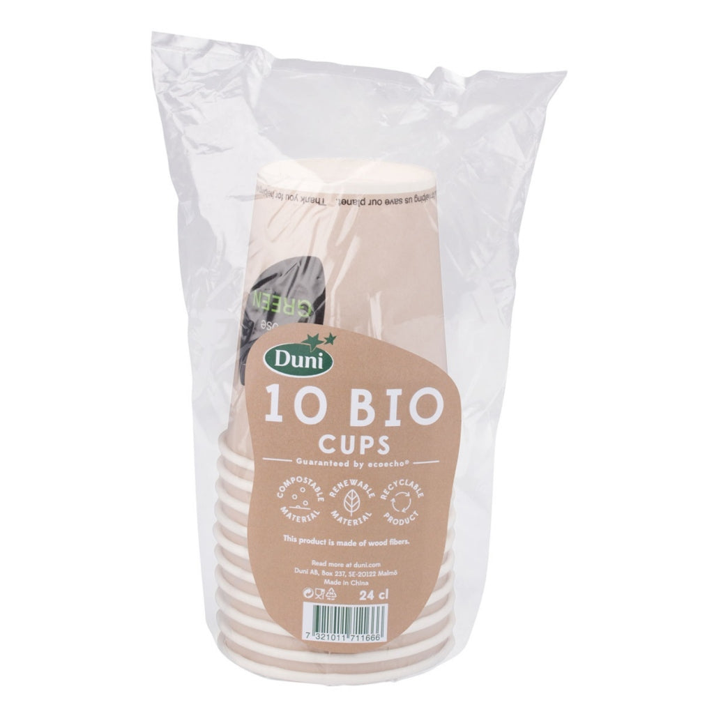 Duni bio wegwerp bekers jij koos groen 240 ml 10 stuks