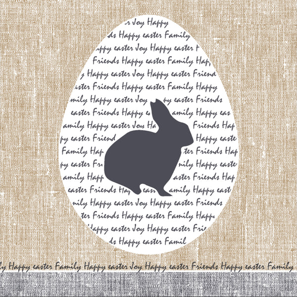 Duni servetten bunny 33x33cm
