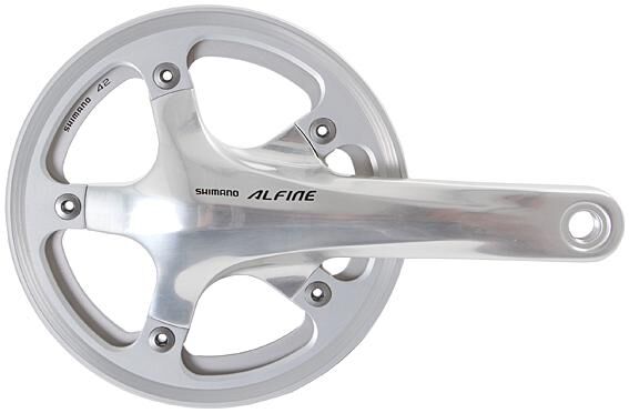 Shimano crankstel alfine fc-s501 crankset shim.alfi.fcs501 45t.170mm ht2 1sp sil
