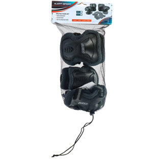 Alert sport skate beschermset kinderen 3 delig (maat m) zwart | 2 stuks