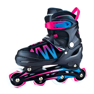 Alert inline skates maat 39-42 blauw roze zwart