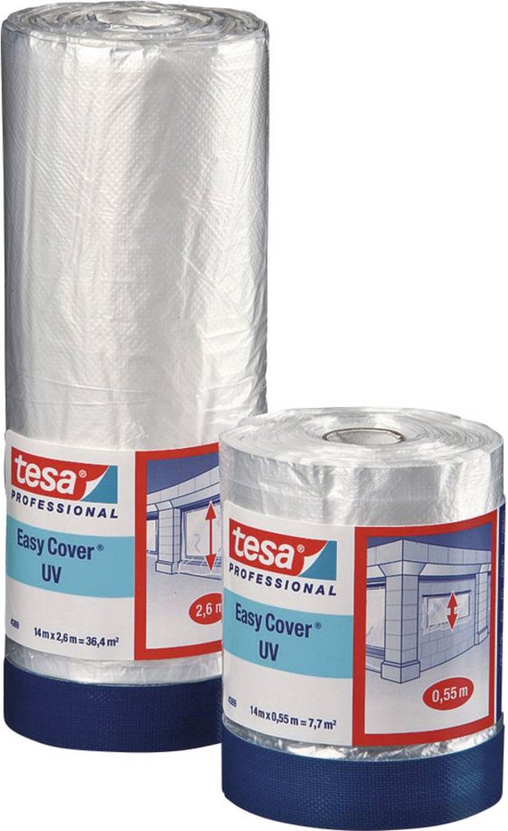 Tesa - uv-beschermfolie - zelfklevend - 550mm x 14m - met stofband