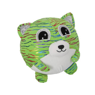 Pluche bal stuiterende harige kat vriend 23 cm assorti