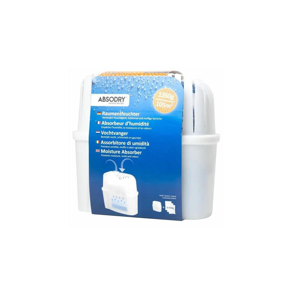 Absodry classic vochtvanger 25x13xh24cm met 3x navulzak 450gr