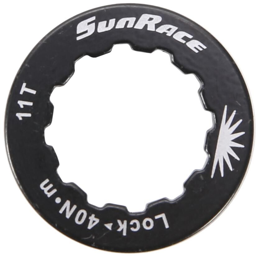Sunrace lockring lockring alu, black,f.11t.