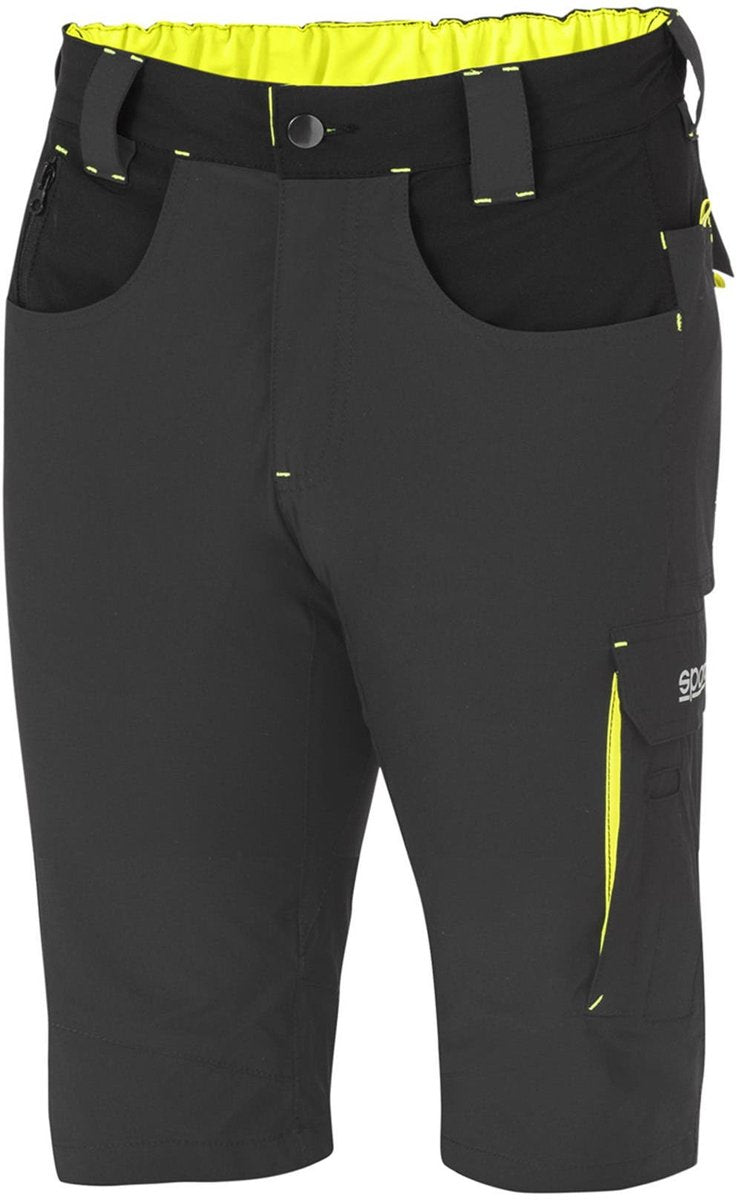 Sparco werkbroek kort tech light laredo - zwart — groen — xl