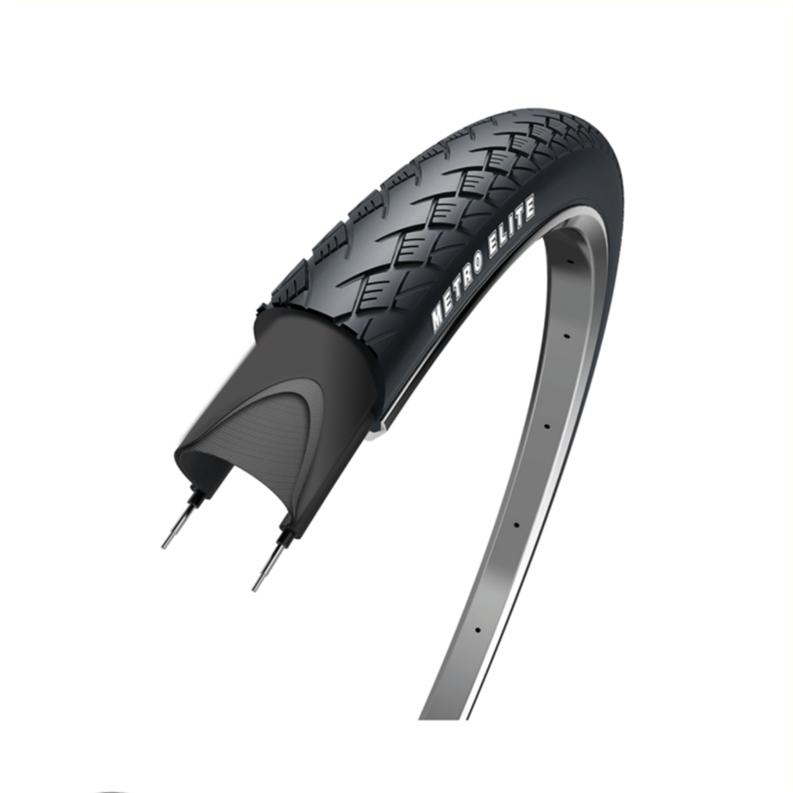 Wolff metro elite, zwart met reflectie, 28x1 5 8x1 3 8, etrto 37-622