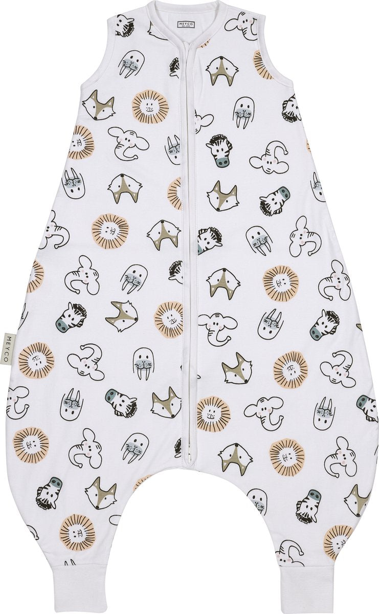 Meyco baby animal baby zomer slaapoverall jumper - multicolour - 80cm - 0.5 tog