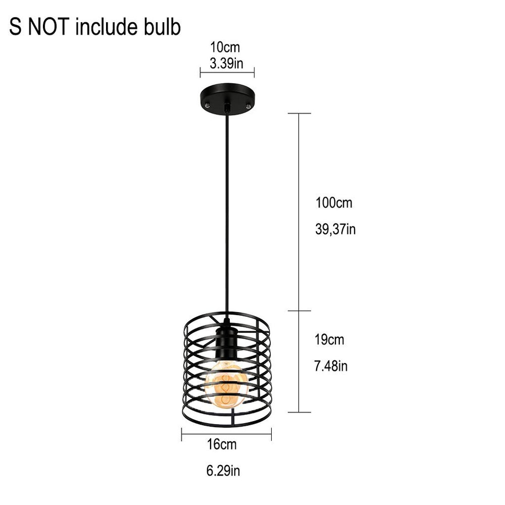 Homestyle pro mk014-b industriële hanglamp 16x19 cm zwart metaal