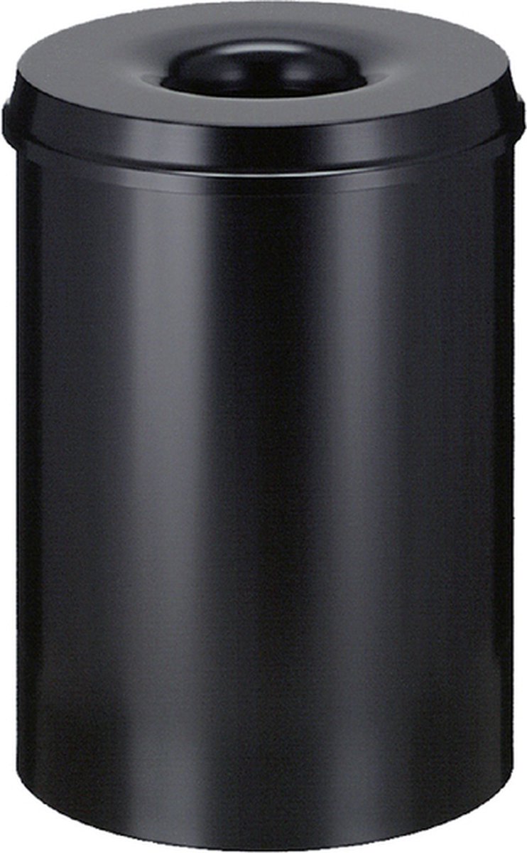 Vepabins papierbak met vlamdover 30liter 33.5cm zwart