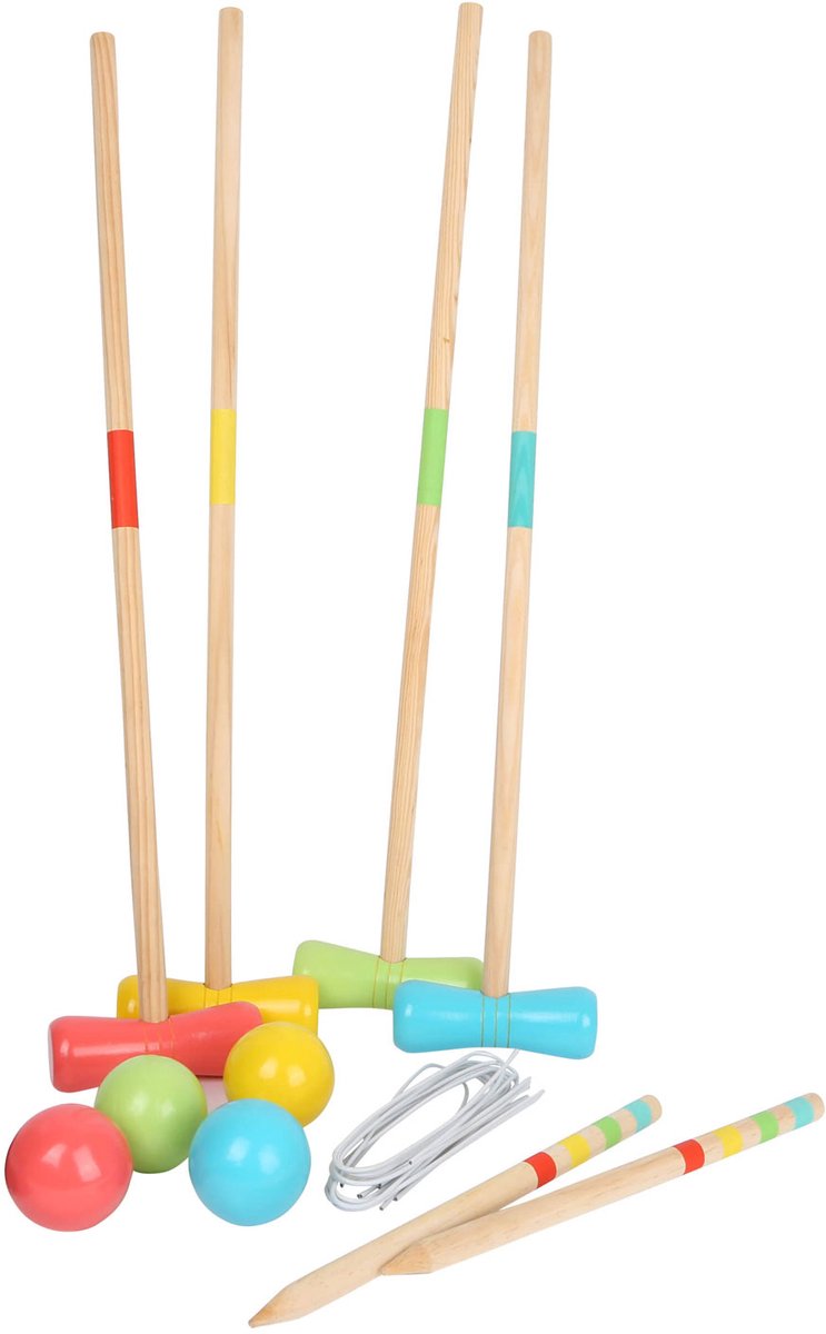 Small foot - wooden croquet outdoor game, 20 pcs.