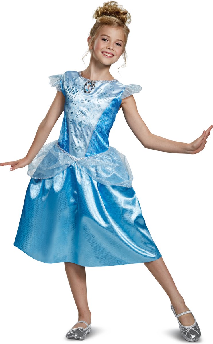 Disguise disney prinses - cinderella, cinderella classic , maat m (7-8 jaar), meisjes