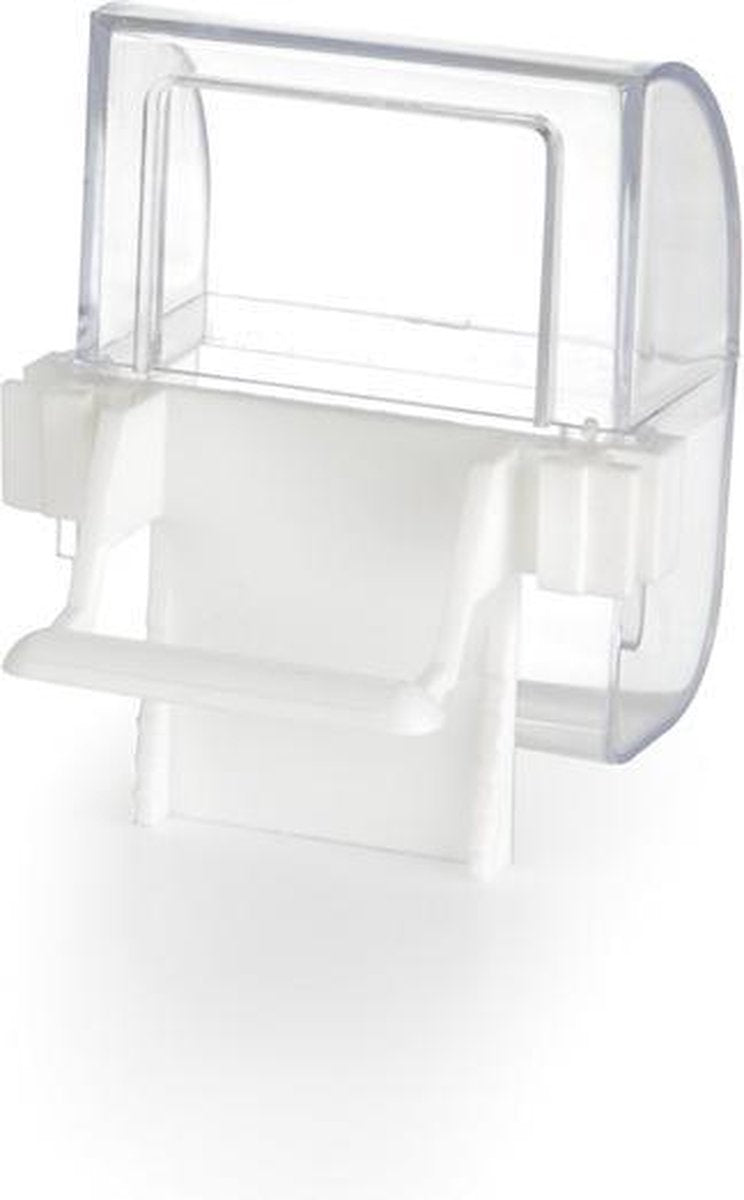 Beeztees voer- en drinkbak - vogel - transparant wit - 2st
