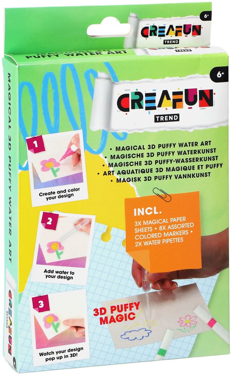 Creafun trend magische 3d puffy waterkunst