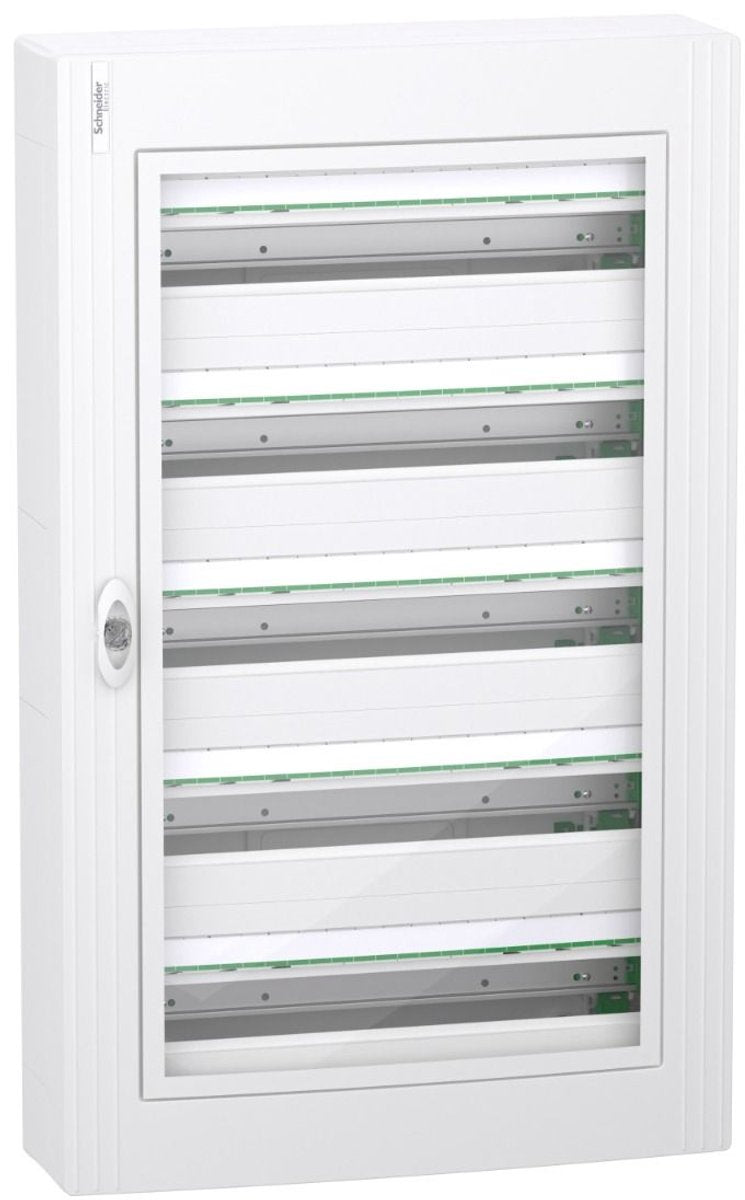 Schneider electric prismaset lege zekeringkast 5-rijen 120 modules met transparante deur (lvsxm524)