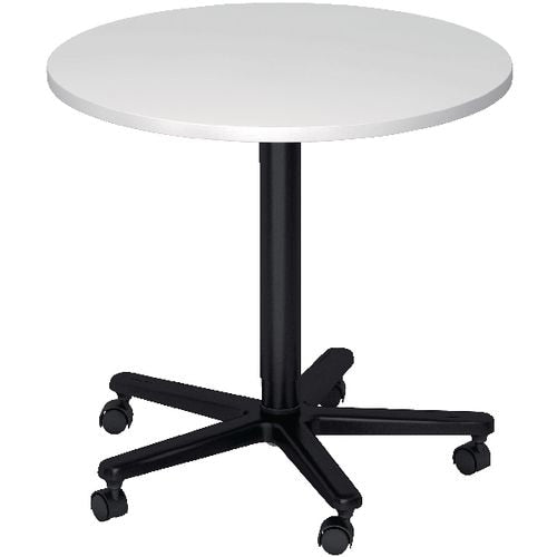 Bach conferentietafel hammerer vst08 w d gemelamineerd spaanplaat wit zwart
