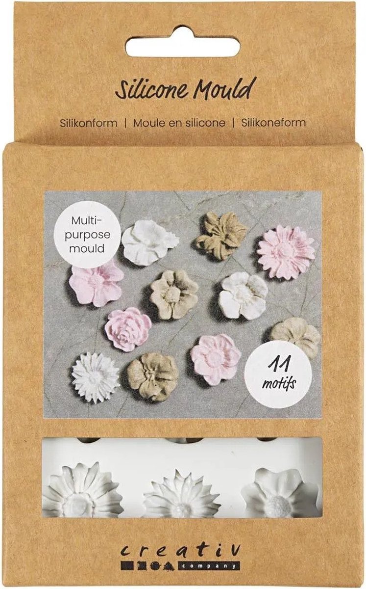 Creativ company siliconen gietvorm madeliefjes voor knutselen en sieraden.