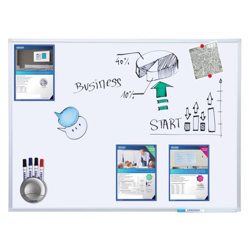 Whiteboard franken x-traline staal 200 x 100 mm