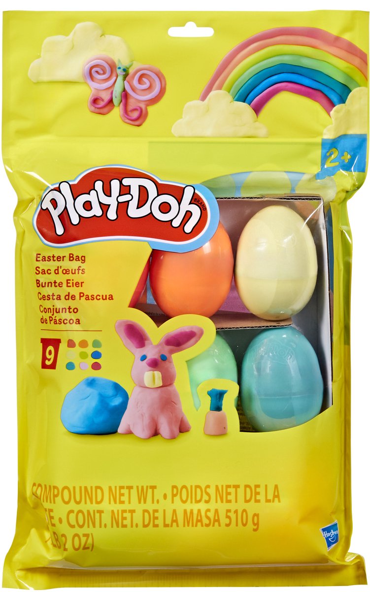 Play-doh -paastasje, 9 eieren, uitdeelcadeautjes en knutselspeelgoed voor kinderen