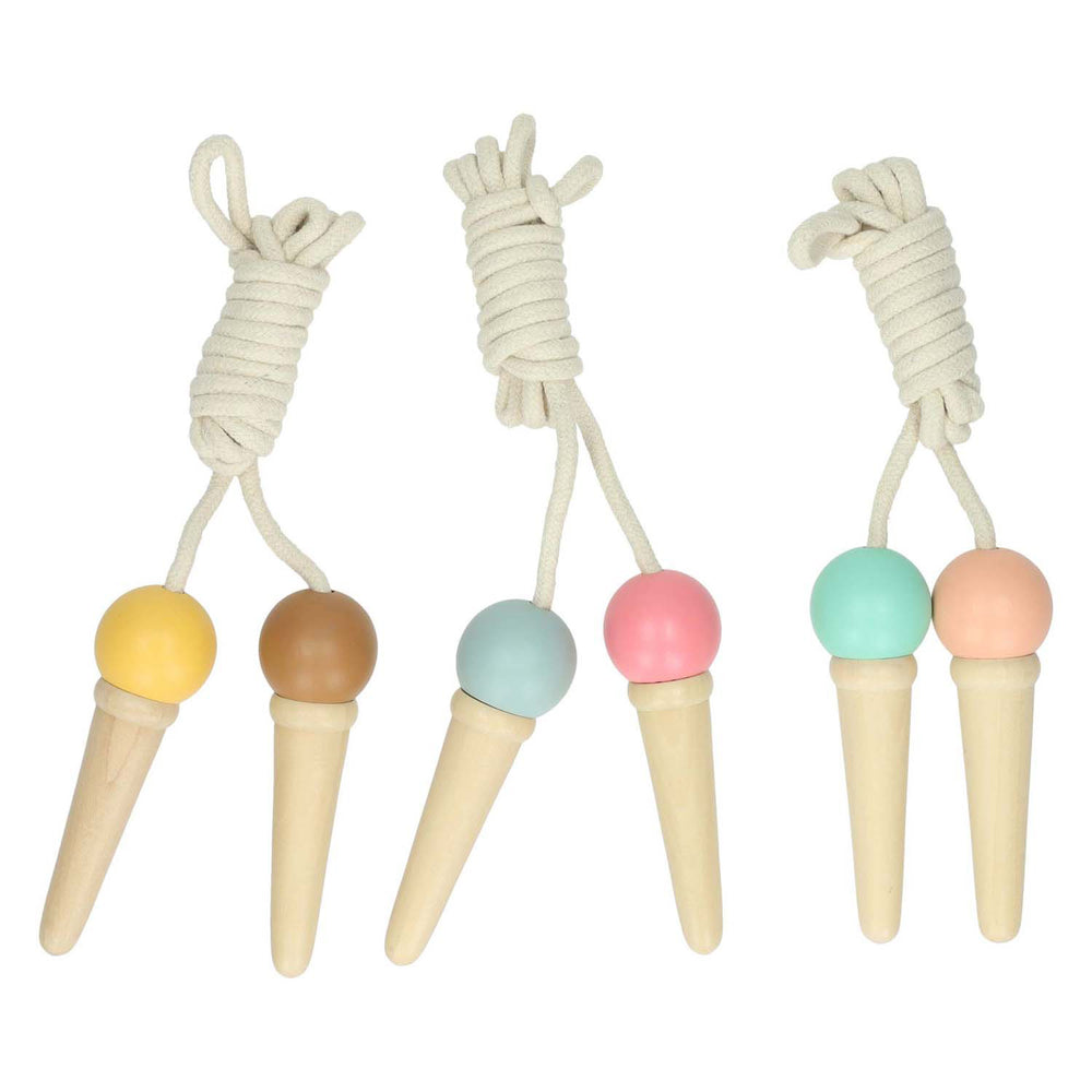 Lobbes houten ijsjes springtouw, 200cm