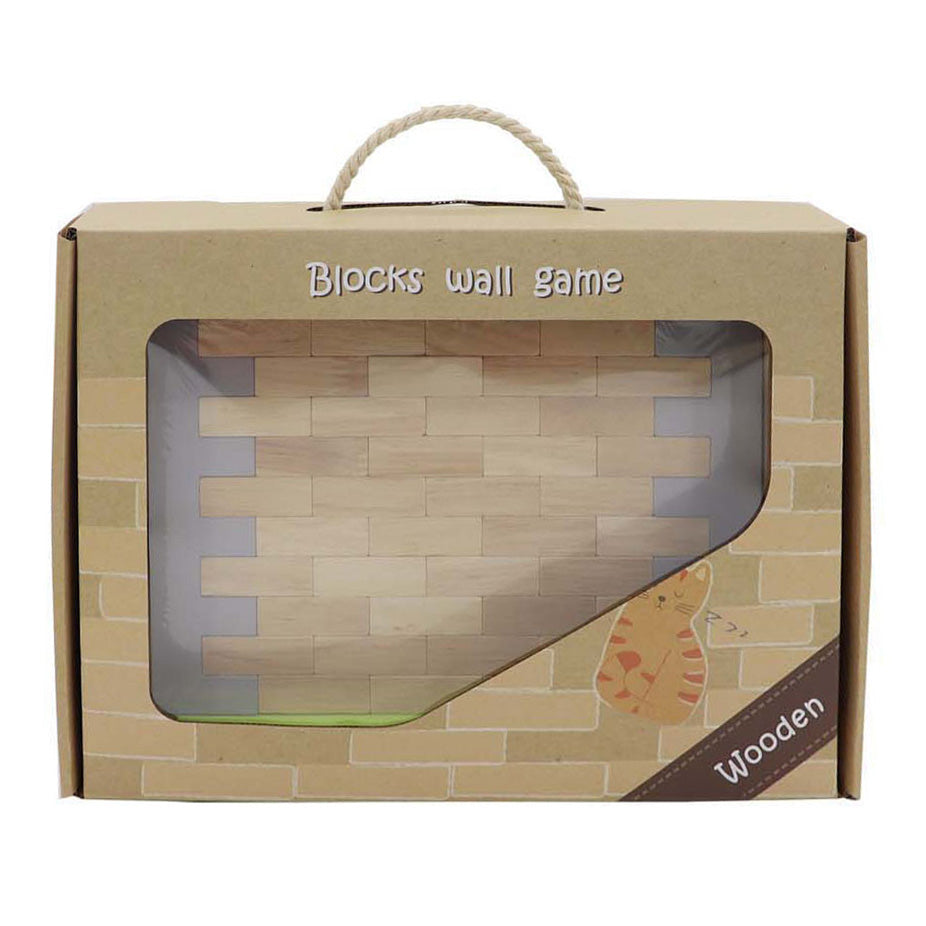 Houten blokken muur balansspel, 44dlg.