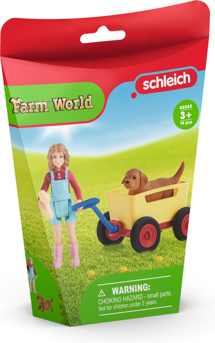 Schleich Farm World - Day Out with the Wagon - Figure Play Set - Kids' Toy for Boys and Girls - Ages 3-8 - 42543