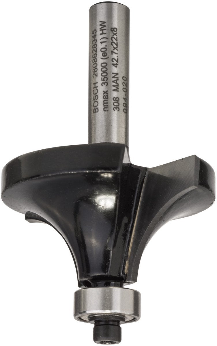 Bosch - afrondprofielfrezen 8 mm, r1 15 mm, l 22 mm, g 66 mm