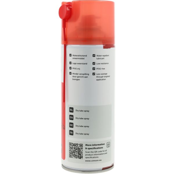 Simson dry lube spray 400ml (vervanger teflon ptfe)