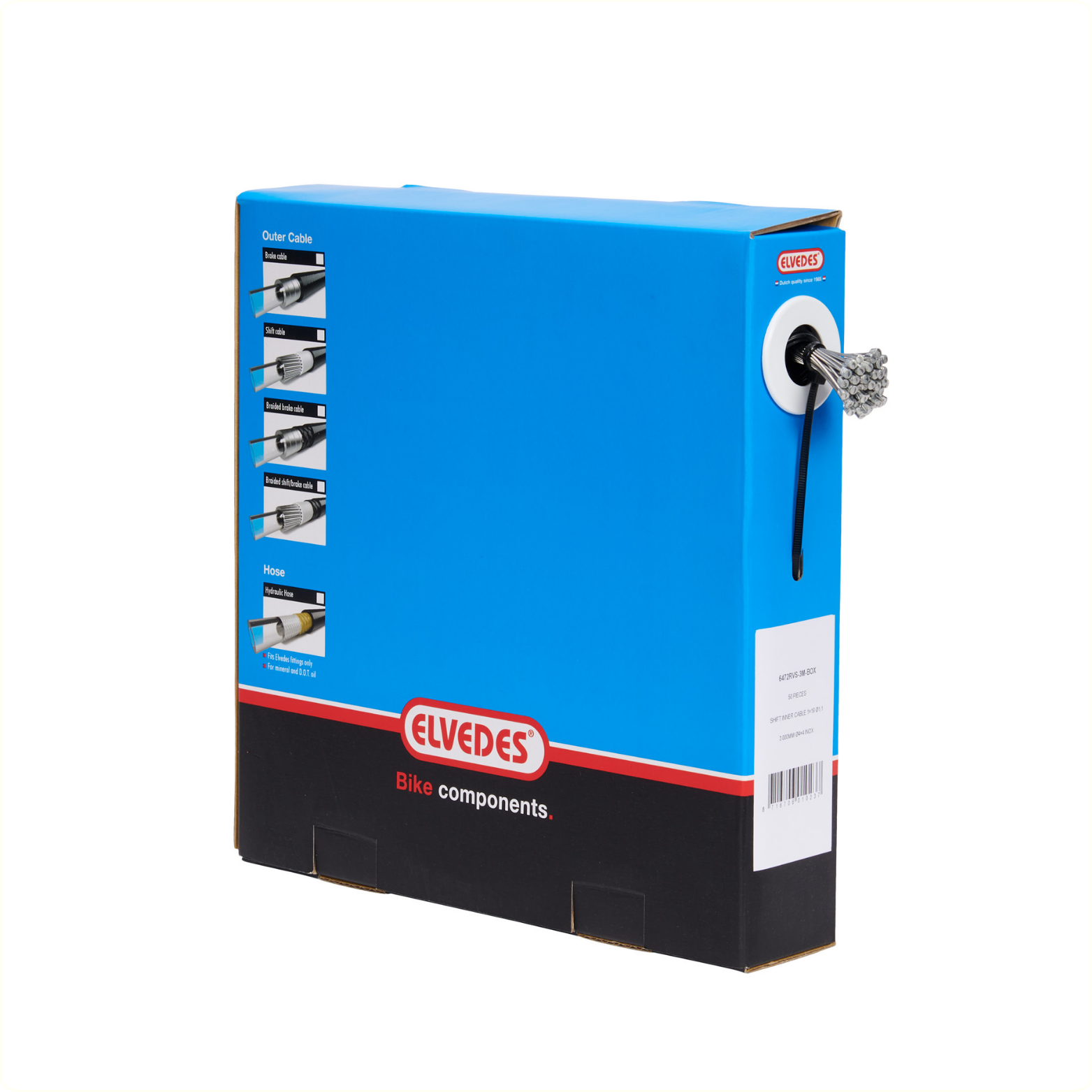Schakel binnenkabel Elvedes 2250mm RVS glad ø1,1mm N-nippel (100 stuks)