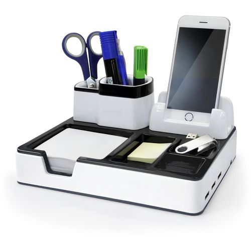 Bureau organizer monolith zwart en wit