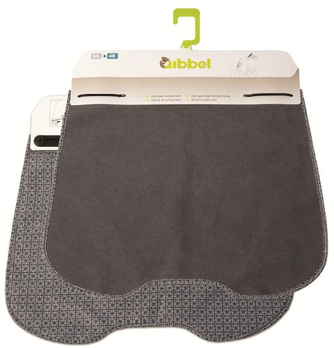 Qibbel stylingset windscherm canvas - elementen vervaagd blauw