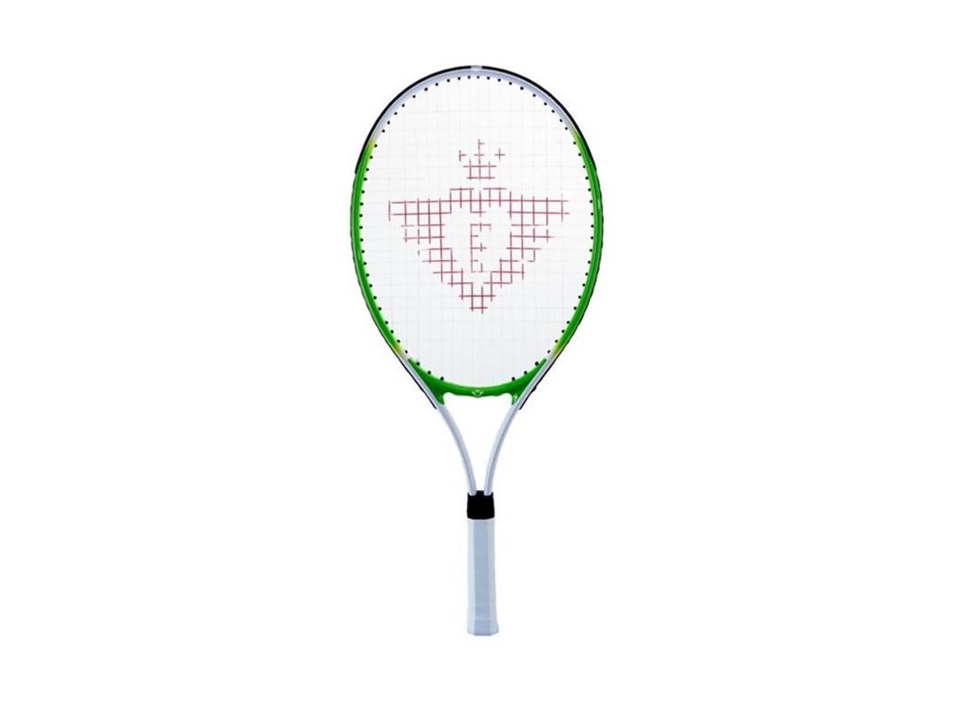 Tennisracket met schoffels en 2 ballen - groen
