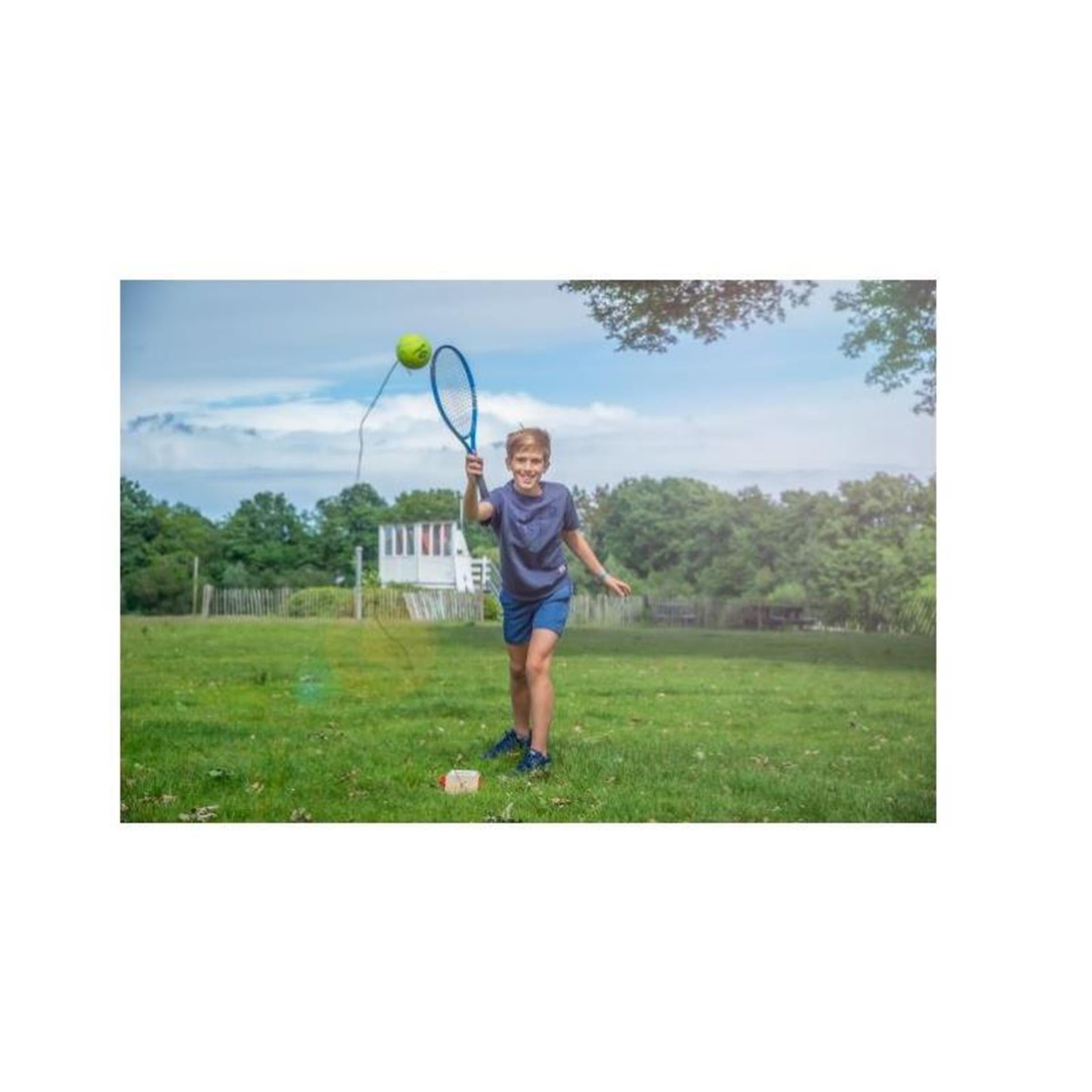 Engelhart racketbal met tennistrainer in hoes van engelensport