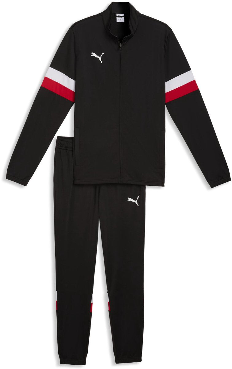 Puma individualrise tracksuit heren trainingspak - black- white- red
