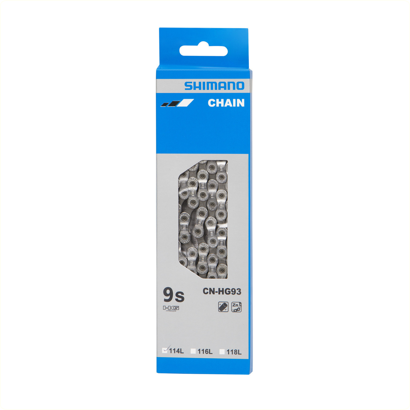 Shimano HG93 9v Ketting 114 schakels - Zilver