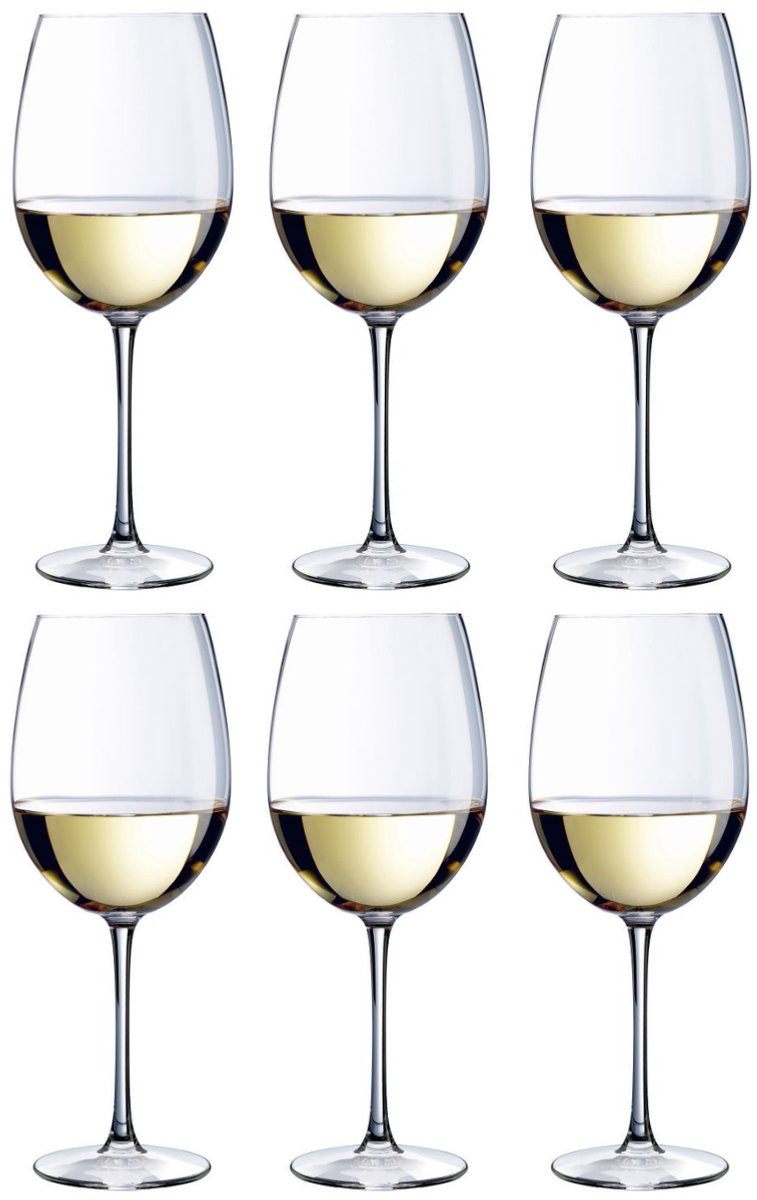 Chef sommelier cabernet wijnglas tulip - rond - 35 cl - helder - set-6