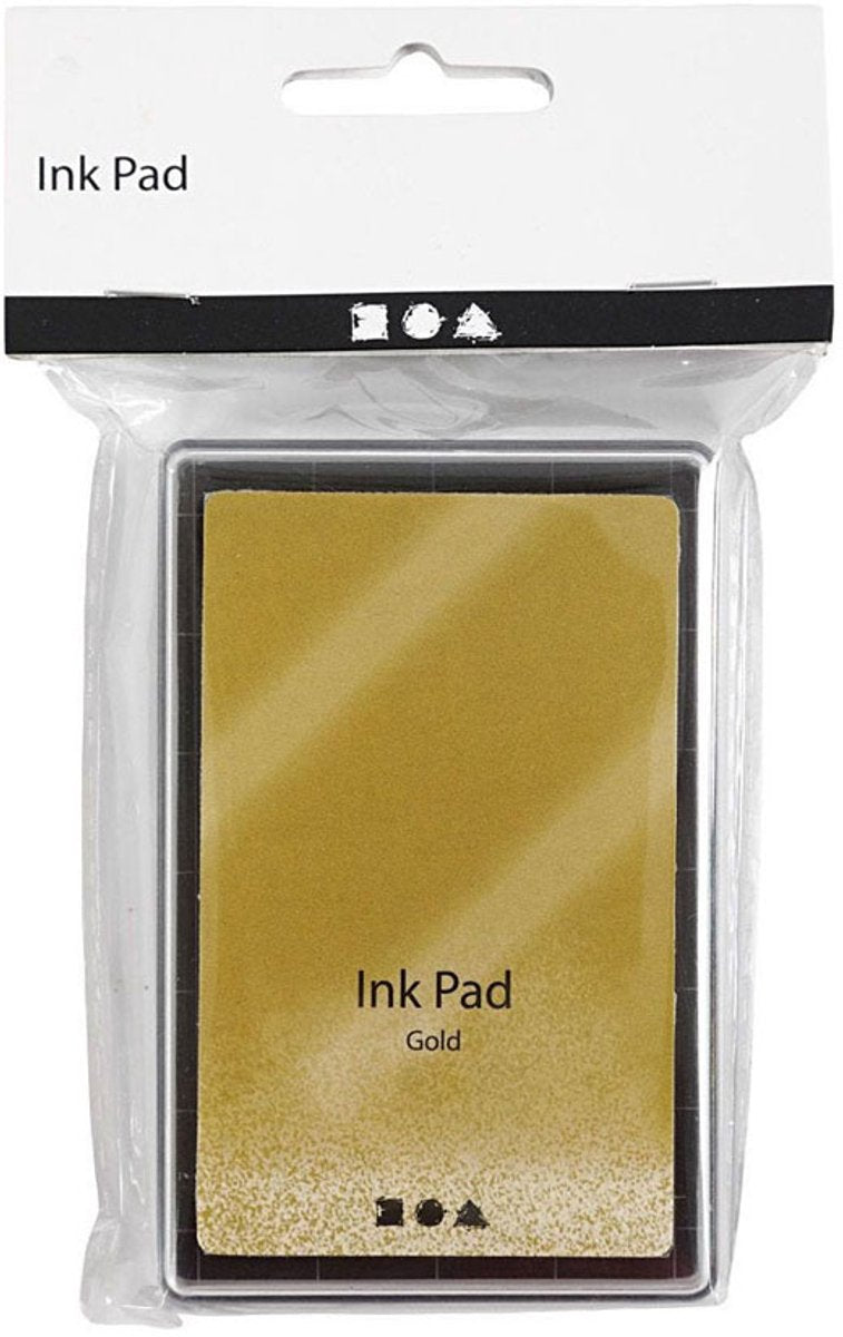 Creativ Company Stamp ink, gold, H: 2 cm, size 9x6 cm, 1 pc
