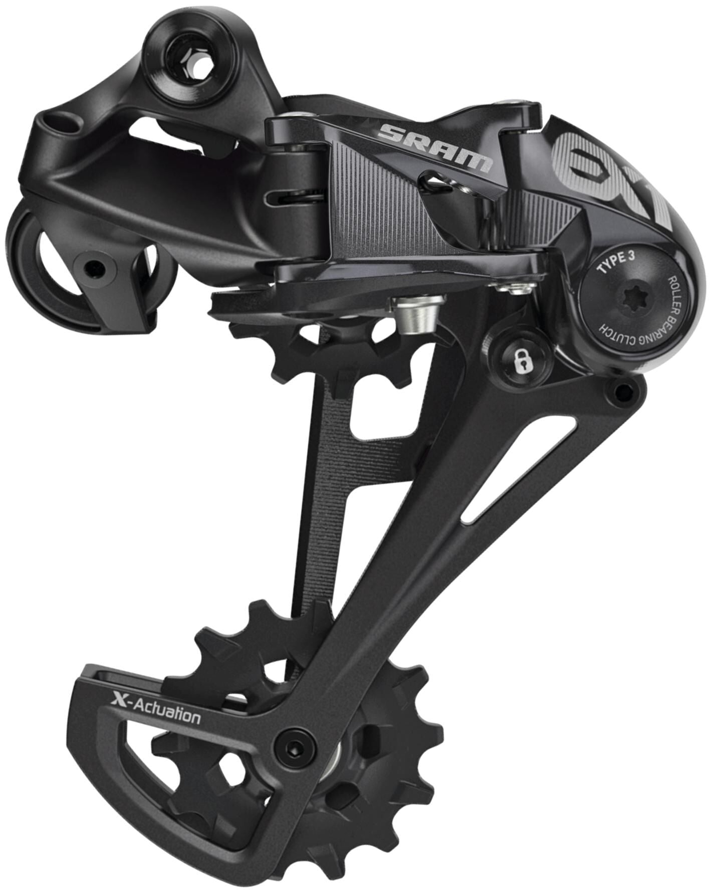 Sram achterderailleur ex1 rear derail. ex1 8-sp.,alu,black